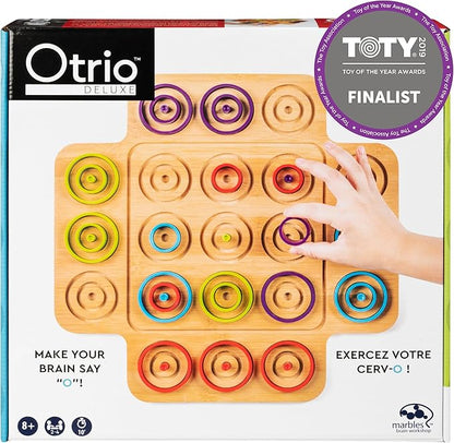 Spin Master Games, Otrio Wood Strategy Game, Fun Family Board Game, STEM Game, Interactive Puzzle Game, Family Game Night Game for Ages 8+