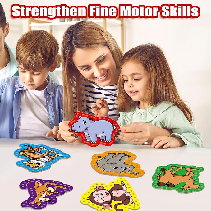 Quilinz Lacing Cards,Sewing Kit for Kids,Fine Motor Toys,Shoe Tying Practice,Classroom Must Haves,Manipulatives for Preschoolers,Homeschool Supplies,Preschool Learning Activities,Toddler Crafts