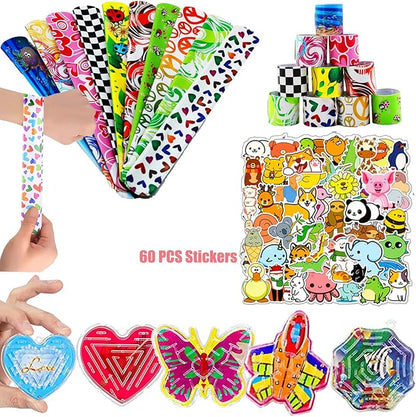 124 Pack Party Favors for Kids,Goodie Bags Pinata Stuffers,Treasure Box Toys,Birthday Party Gift Toys,School Classroom Rewards,Carnival Prizes Box,Easter Egg Filler Bulk Fidget Toys for Boys Girls