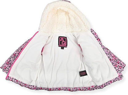 Arctic Quest Little Girls Bib Snow Pants and Ski Jacket Water-Resistant Snowsuit For Kids Winter Jacket For Girls