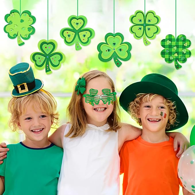 Malhaii St Patricks Day Crafts for Kids Adults, 24Set Foam Stickers Craft Kits Shamrock St. Patrick’s Day Decorations Gifts for Kids Party Games Prizes Saint Patricks Day Arts and Crafts for Kids