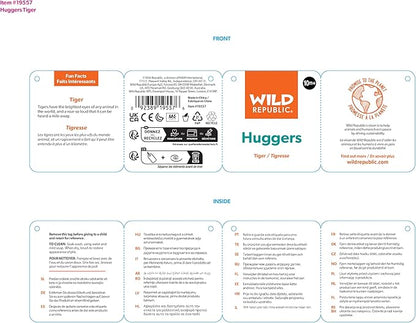 Wild Republic Huggers, Tiger Plush Toy, Slap Bracelet, Stuffed Animal, Kids, 8 inches