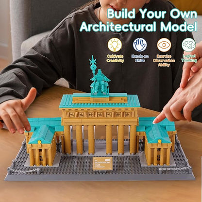 Oichy Brandenburg Gate Building Blocks Set, 1551PCS Creative Toy Building Sets World Famous Architecture Model Kits Best Gift for Adults and Kids