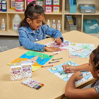 Colorations Regular Crayons, 8 Colors per set, 12 Sets included, 96 Crayons, Each set Individually Packaged, Personalize & Decorate for Gifts, Arts & Craft Craft for Children, Kids Crafts