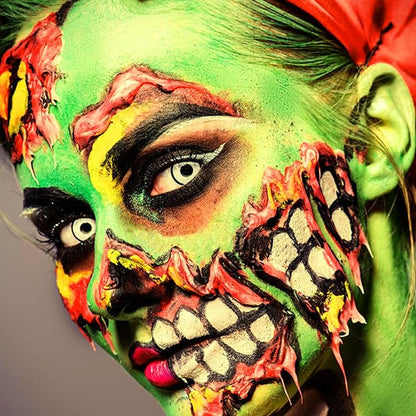 MEICOLY Light Green Face Body Paint(2.37Oz),St Patrick's Day Accessories, Lime Green Face Paint for Halloween SFX Witch Elphaba Makeup,Camouflage Hunting Hulk Gamora, Christmas Stockings Stuffer