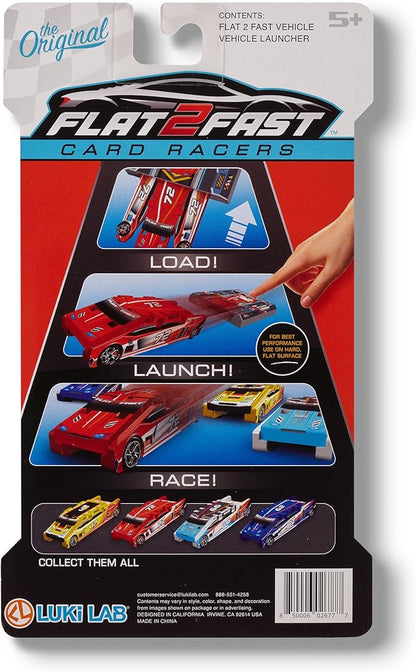 Blue 62 Card Racer | Load, Launch, Race - Pocket-Sized Racecar Toy Ages 5 and up (Sold Each)