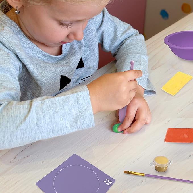 Make Your Own Clay Jewelry Bowls Arts and Crafts Kit, Clay Jewelry Dish Kit, Birthday Gifts for Girls Kids Ages 8 9 10 11 12 Years Old, DIY Jewelry Craft Clay Bowl, Clay Crafts for Girls 8-12