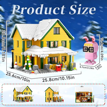 Christmas House Building Set with LED Light, Story Movie Snow Village House Building Kit Compatible with Lego, Christmas Prefect Gift for Movie Fans, Boys, Girls, Adults, Friends (1146 Pcs)