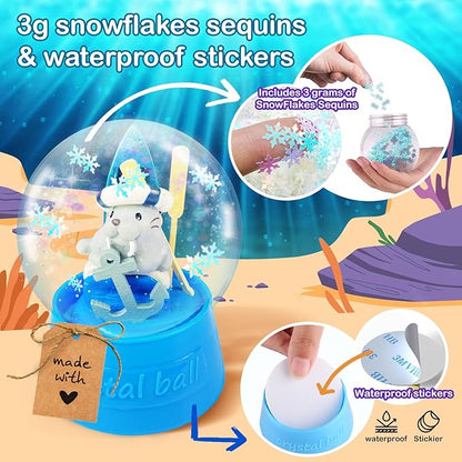 Make Your Own Water Globe - Snow Water Stem Projects DIY Activities Glitters Supplies Perfect Arts and Crafts Clay for Girls Boys Kids