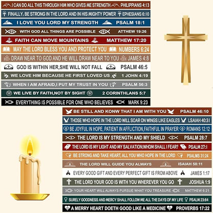 JUNEBRUSHS Bible Verse Bracelets, 24pcs Inspirational Christian Faith Hope Jesus Silicone Bracelets Wristbands for Men Women Party Christian Gifts Supplies(24 Designs)