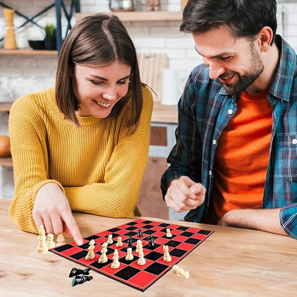 HI-Q Classic Chess Board Game – Educational Strategy Set for Kids, Adults & Beginners – Standard Style Pieces with Folding Board – Family Game Night