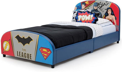 Delta Children Upholstered Twin Bed DC Comics Justice League