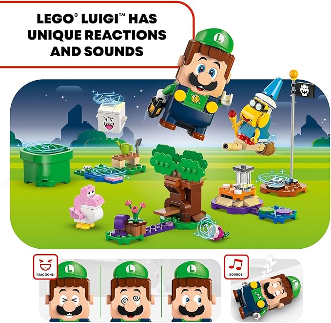 LEGO Super Mario Super Mario Adventures with Interactive Luigi Toy - Building Toys for Kids, Boys & Girls, Ages 6+ - Nintendo Birthday Gift Idea with 4 Figures - 71440