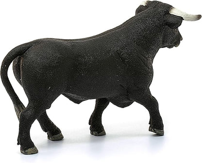 Schleich Farm World, Animal Toys for Boys and Girls 3 and Above, Black Bull Cow Toy Figurine, Ages 3+, Multicolor, 3.5 Inch