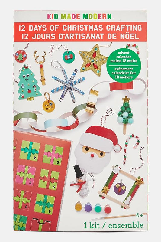 Kid Made Modern 12 Days of Christmas Themed Kids Craft Kits Ages 6+ - Fun Christmas Activities for Boys & Girls - Complete Arts and Crafts Kit to Create Xmas Ornaments for Gifts or Decorations