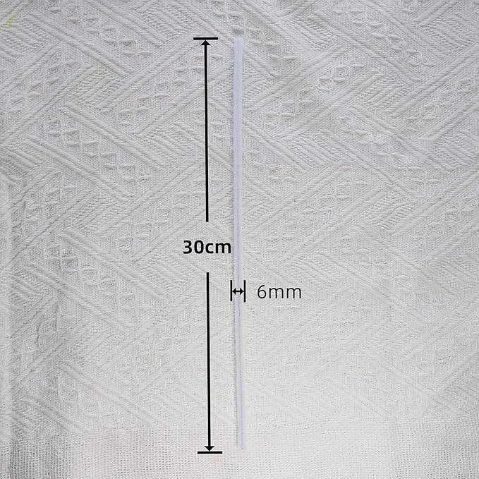 Qirimoi White Pipe Cleaners Craft Pipe Cleaners Bulk Pipecleaners Crafts Supplies，200Pcs White