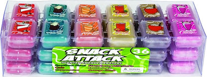 Raymond Geddes 68122 Snack Attack Scented Erasers For Kids, Assorted (Pack of 36)