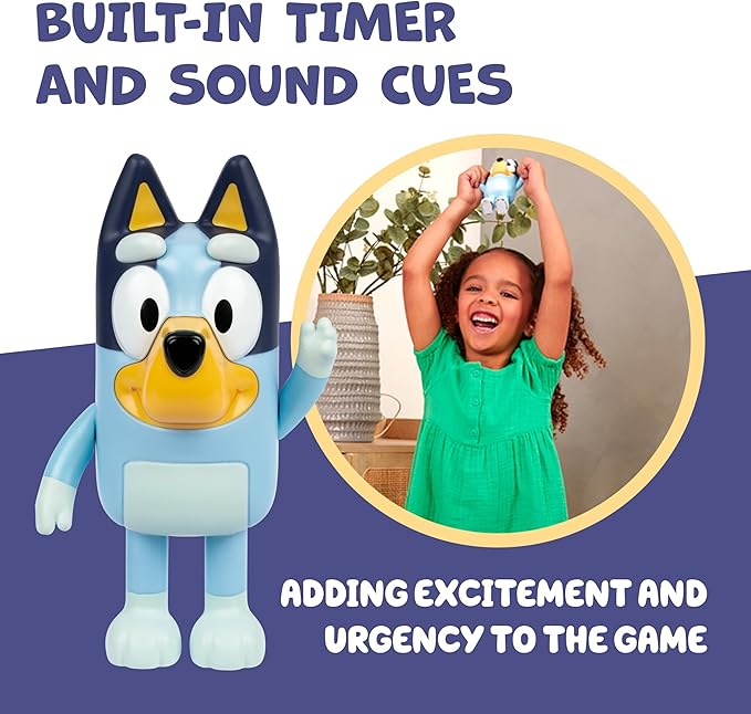 Bluey Game Hide and Seek Electronic Figure, Articulated, Musical Kids Figurines with Dance Mode, Interactive Toys for Kids, Toddler Figurine Toys for Ages 3+