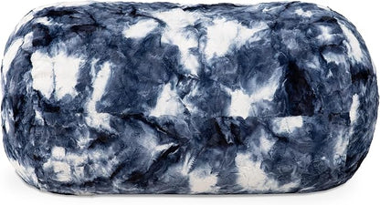 Jaxx Sofa Saxx Bean Bag Couch - 4 Foot - Faux Fur, Black