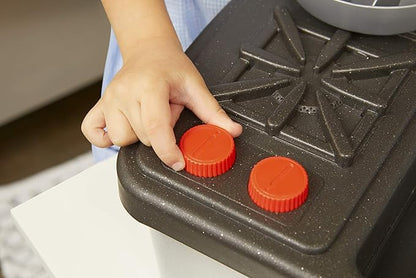 Little Tikes First Sink & Stove Realistic Pretend Play Kitchen Appliance for Kids, Includes 13 Cooking Accessories, Ages 3+ Multi-Color