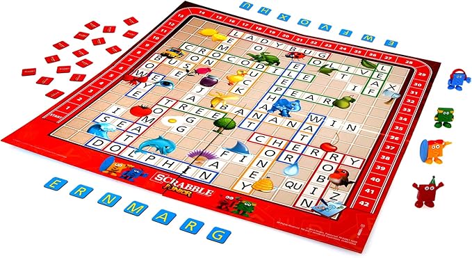 Hasbro Gaming Scrabble Junior Board Game | 2-4 Players | Family Educational Word Games for Kids | Back to School Gifts for Classroom | Ages 5+