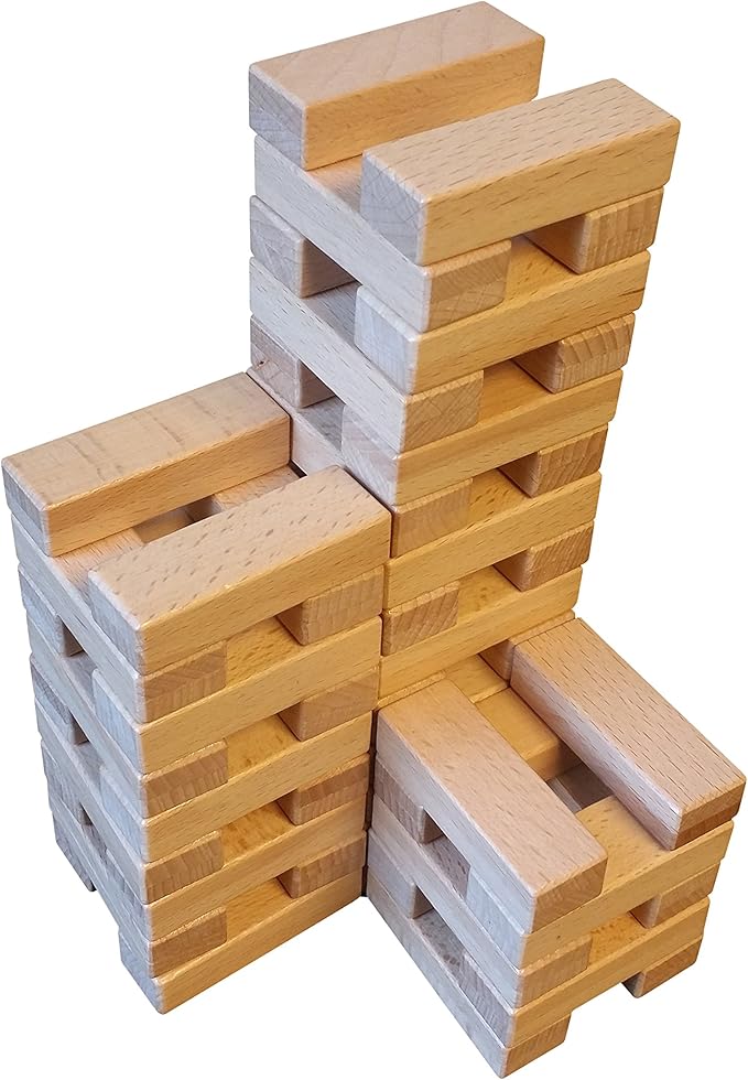 Magz Magnetic Wooden Bricks 40 Piece, Magnetic Building Blocks containing 40 magnetized Natural Wood Bricks/Blocks Building and Stacking Set Offered