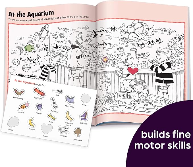 Highlights Hidden Pictures Fun Books for Kids Ages 3-6, 4-Pack, 64 Pages of Seek and Find Activities, Double as Coloring Books, 480+ Stickers, Volume 1