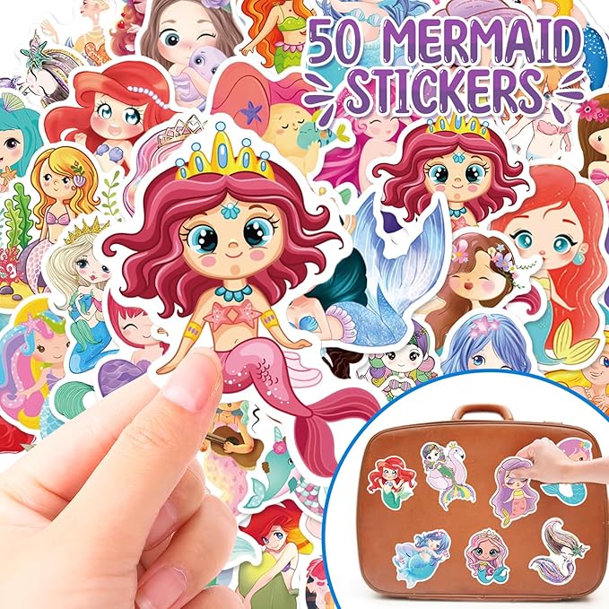 98 Mermaid Party Favors for Girls Birthday Supplies Straw Bubble Wand Slap Bracelet Keychain Sticker Toy Gift Prize Goodie Bags Stuffers Kids Decorations Mermaid Birthday Party Favors