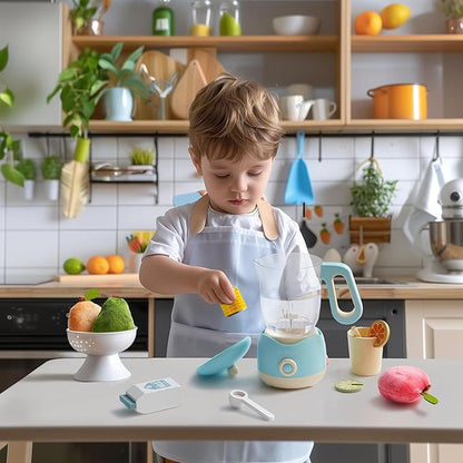 ROBUD Toy Juicer, Pretend Play Kitchen Appliance for Kids with 9 pcs Accessories, Toys-Fruit Juicer Maker with Realistic Light and Sound, Boys & Girls Toys Ages 3+