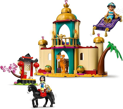 LEGO® Disney Jasmine and Mulan’s Adventure 43208 Building Kit; A Fun Princess Construction Toy for Kids Aged 5+