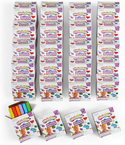 Non-Hardening Clay - 24 Sets of 6, Smooth, Colorful and Fun