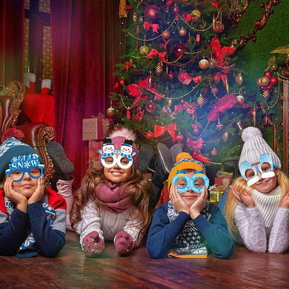 36 Pcs Winter Party Favors Snowflake Paper Eyeglasses Winter Wonderland Party Decorations Photo Booth Props for Christmas Holiday Baby Shower Birthday Supplies