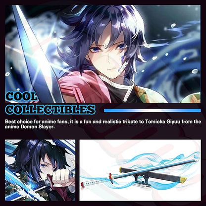Jorumo Demon Slayer Swords Building Sets for Adults and Kids, 39in Tomioka Giyuu Sword Building Block with Scabbard and Stand, Anime Sword Building Toy Katana Demon Slayer Gift, 768 Pcs