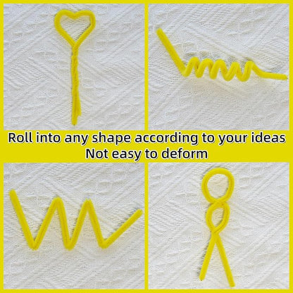 Qirimoi Yellow Pipe Cleaners Craft Pipe Cleaners Bulk Pipecleaners Crafts Supplies，200Pcs Yellow