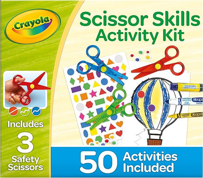 Crayola Toddler Scissor Skills Activity Kit (3ct), Safety Scissors and Craft Supplies, Toddler Crafts, Gift for Kids, Ages 3+