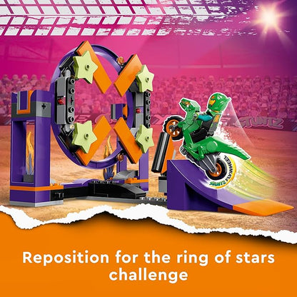 LEGO 60359 City Stuntz Stunt Ramp with Basketball Challenge Cool Building Kit with Dangerous Stunt, Construction Toy with Toy Motorbike and Minifigure, Gift Idea for Boys and Girls, from 5 Years