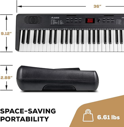Alesis Melody 61 MK4 Keyboard Piano for Beginners with 61 Keys Speakers, Tablet/Sheet Music Stand, 300 Sounds and Music Lessons