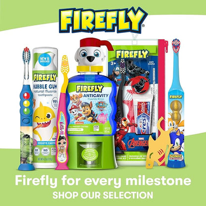 FIREFLY First Firefly Training Light Up Toothbrush, Baby Shark, Yellow