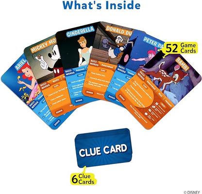 Skillmatics Card Game - Guess in 10 Disney, Perfect for Girls, Boys, Kids, Teens, Adults Who Love Board Games, Cinderella, Mickey Mouse, Moana, Valentine's Day Gifts for Ages 6, 7, 8, 9 and Up