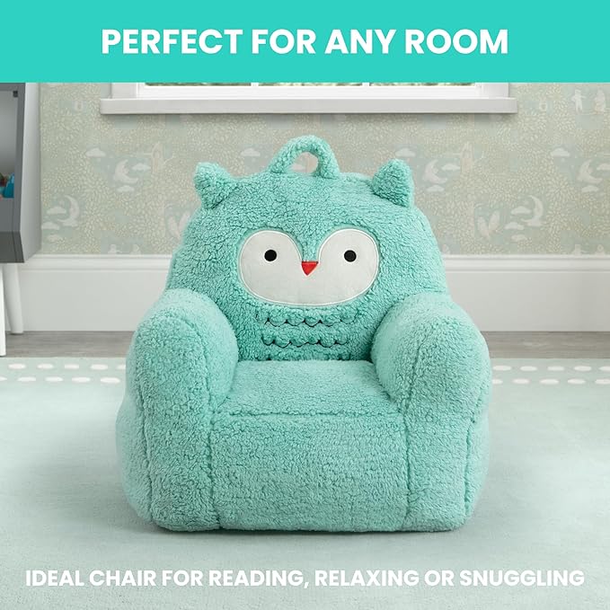 Delta Children Owl Cozee Buddy Chair, Teal