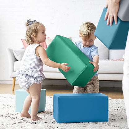 ECR4Kids Softzone Foam Big Building Blocks, Soft Play for Kids (7-Piece Set), Toddler blocks, Contemporary