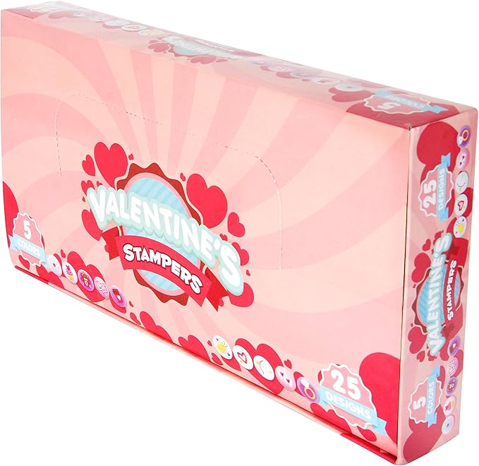 JOYIN 50 Pcs Valentines Day Arts and Crafts Stamper for Kids, Stamps for Valentine’s Day Classroom Exchanging Gifts, Novelty Party Favor, Classroom Holiday Reward Prizes