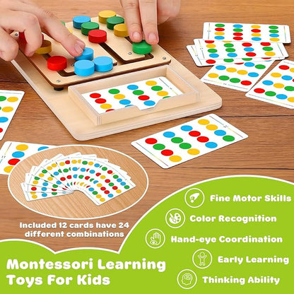 V-Opitos Color Matching Puzzle Toys, Montessori Brain Teasers Game for Kids Age 3, 4, 5, 6, 7 Years Old, Road Trip Toys for Boys & Girls, Handheld Games for Travel, Ideal Christmas, Birthday Gifts