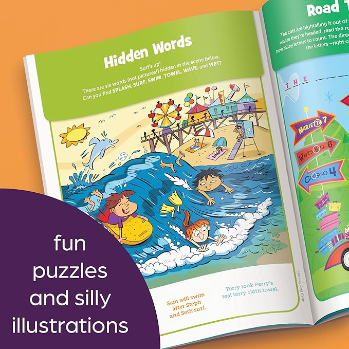 Highlights Puzzle Fun 2022 Puzzle Books for Kids Ages 6 and Up, 4-Book Set of Brain Teasers, Mazes, Word Puzzles and More Travel-Friendly Screen Free Brain-Boosting Activities