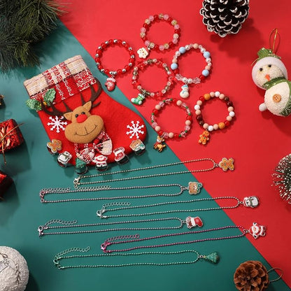 PinkSheep Toddler Jewelry Kids Jewelry Kids Necklace Choker and Bracelet 3 Pack 9pcs, Little Girls Jewelry In Box, Flower Girl Gift Kids Girls Accessories