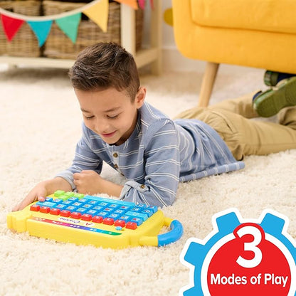 Just Play ABCmouse®, Level-Up Learning Keyboard, 3 Learning Modes, Learning and Education, Pretend Play, Kids Toys for Ages 3 Up