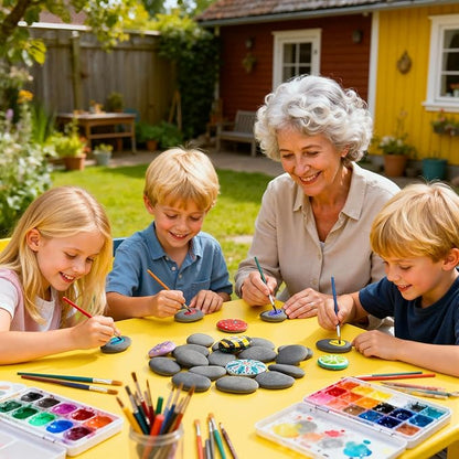 Simetufy 120Pcs Rocks for Painting, 2"-3 Painting River Rocks, Flat & Smooth Stone to Paint, Hand Picked Natural Stones, Crafts for Kids & Adults