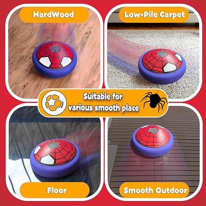 Hover Soccer Ball Indoor Toys,Boy Toys Gifts for Ages 4 5 6 7 8 10 12 Years Old,Air Floating Soccer Toy with LED Lights Foam Bumper,Kids Soccer Toys Birthday Gifts for Boys Girls (1 Pack)