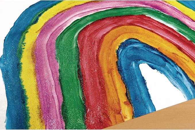 Colorations® Blue Washable Glitter Finger Paint, 16oz, Paint, Washable Finger Paint, Washable Finger Paint For Younger Kids & Toddlers, Non-Toxic and Washable, Great Sensory Paint Experience