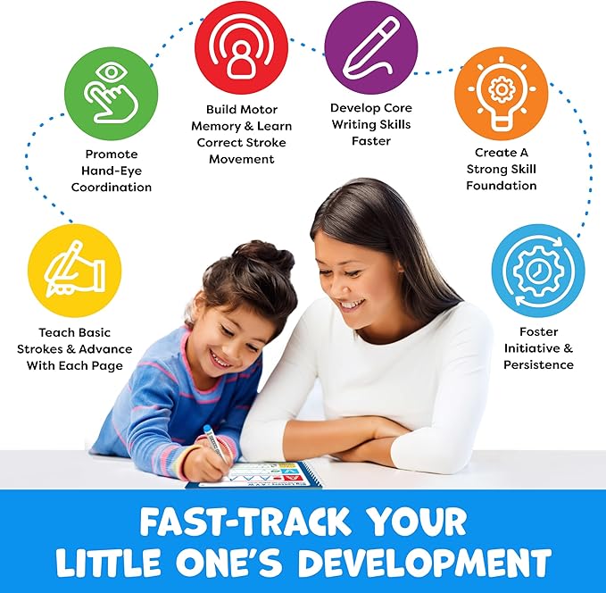 Preschool Learning Activities - Letter Tracing Books for Kids Ages 3-5 - Toddler Handwriting Practice - Learning Books for 4 Year Olds, Educational Learning Toys for 3 Year Old - 4 Year Old Boy Toys